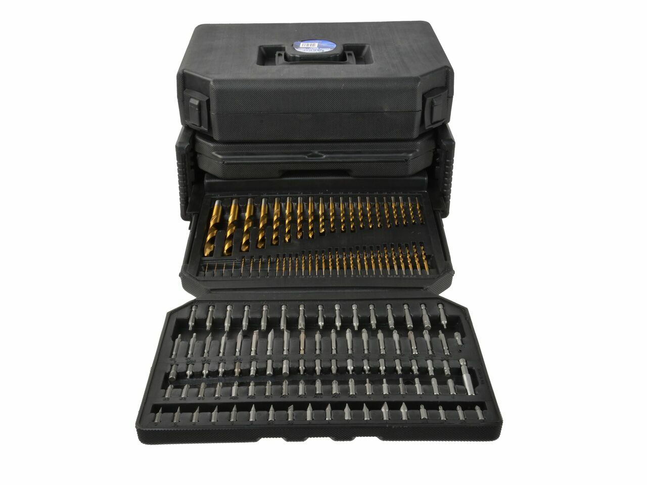 Set burghie si sfredele pentru lemn, metal si beton, 300 piese, GEKO G38114