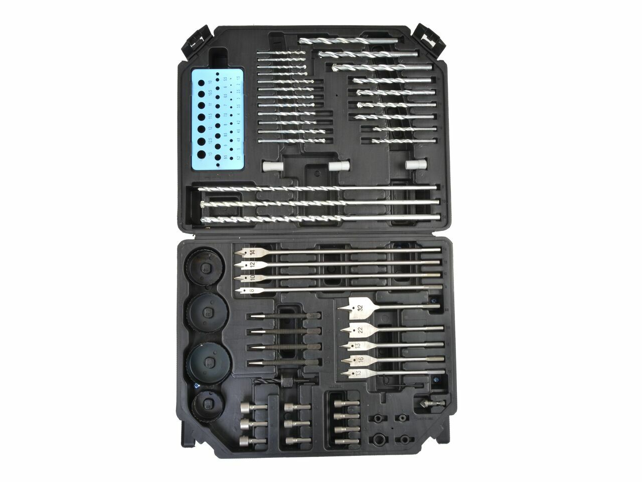 Set burghie si sfredele pentru lemn, metal si beton, 300 piese, GEKO G38114