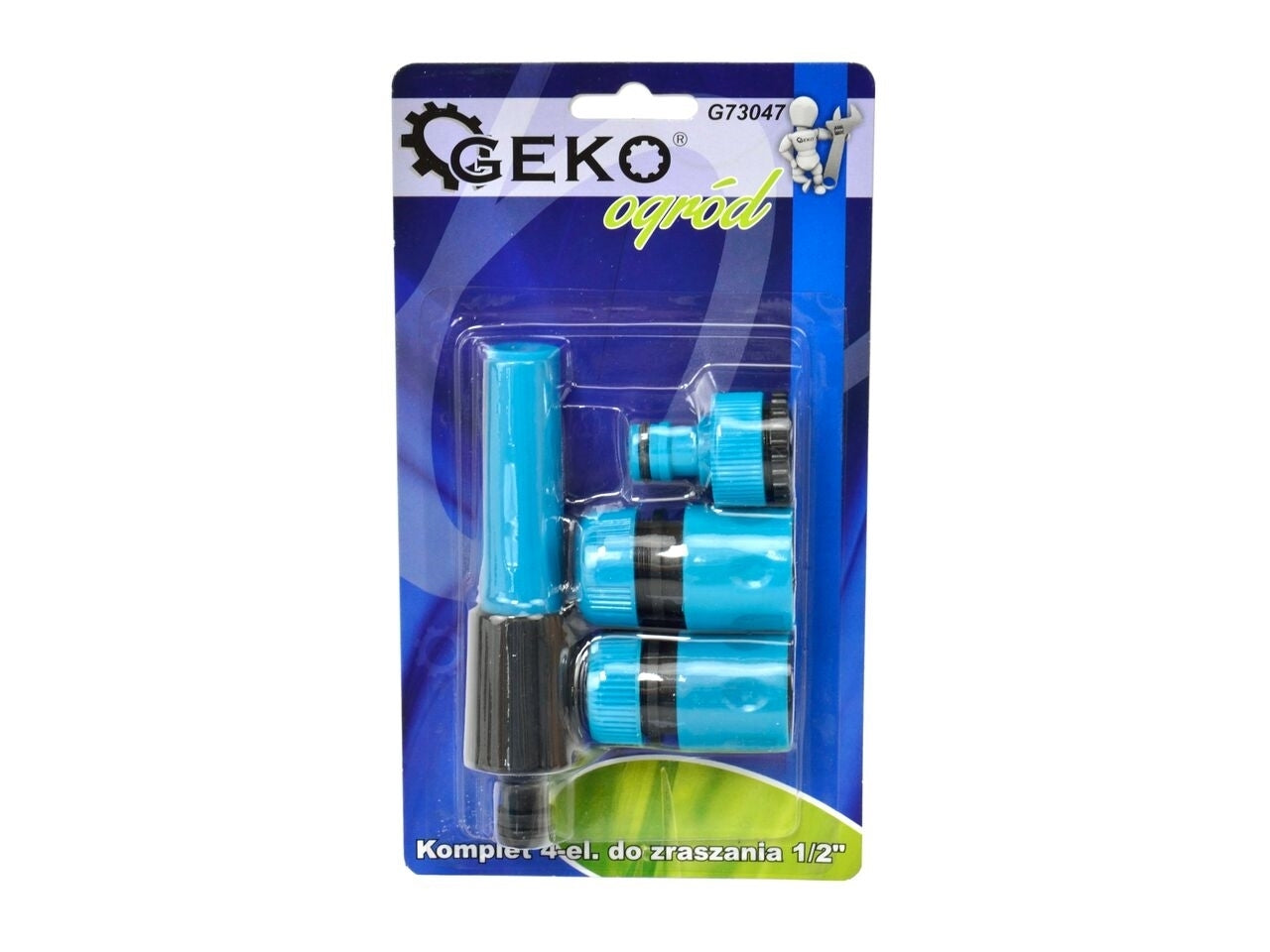 Set pentru furtun de gradina, 3 piese, 1/2", Geko Blue Line G73047