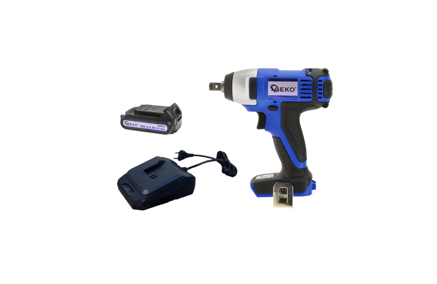 Pistol de impact cu acumulator de 18V 2.0 Ah Li-ion, 150 Nm + incarcator, Geko
