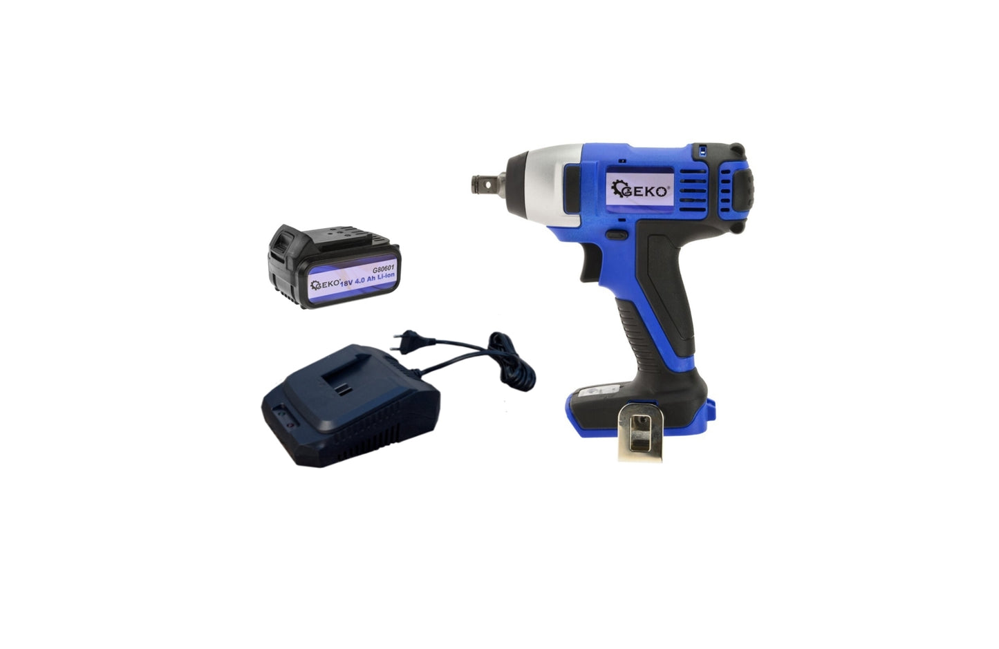 Pistol de impact cu acumulator de 18V 4.0 Ah Li-ion, 150 Nm + incarcator, Geko