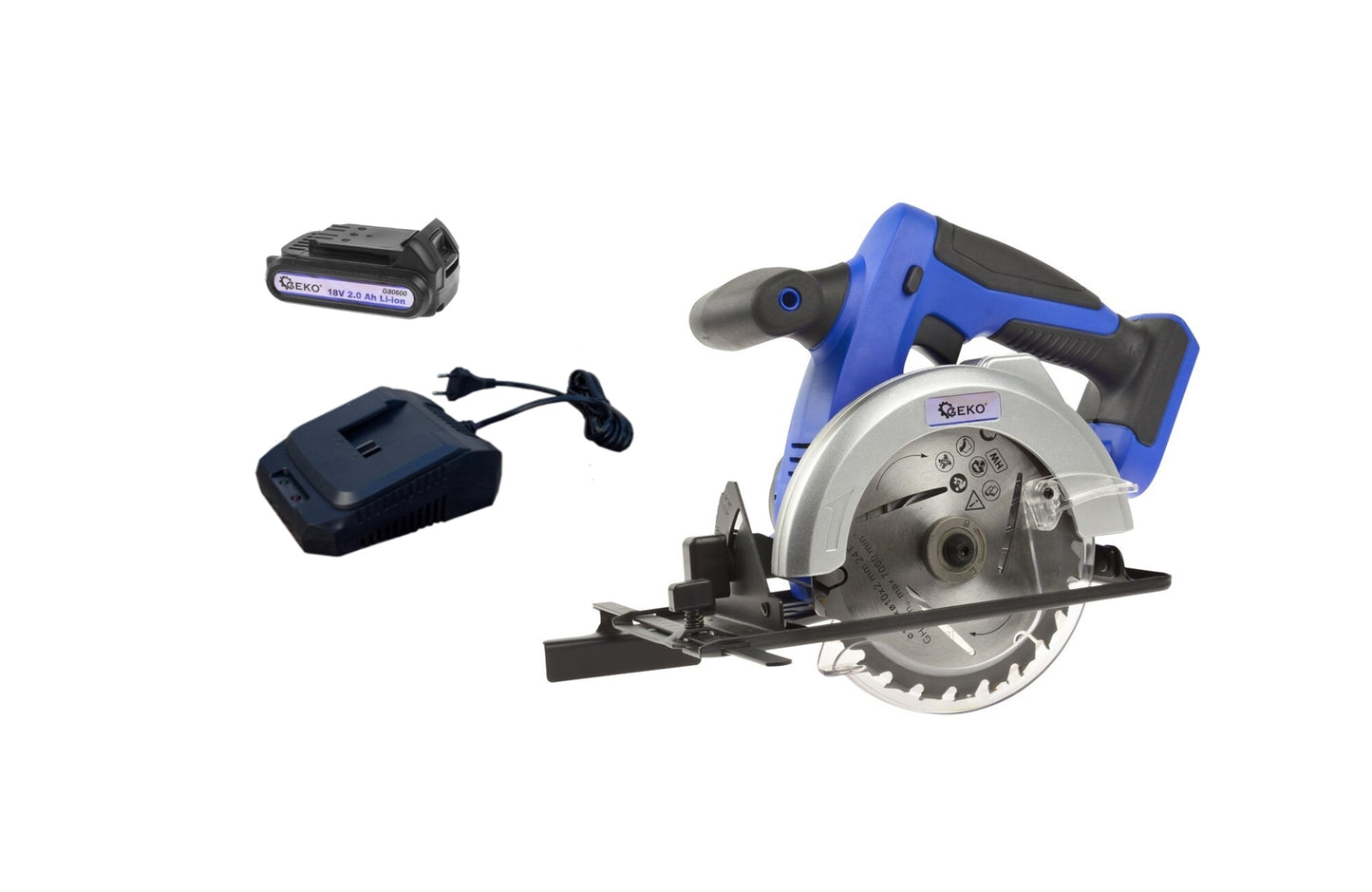 Ferastrau circular  cu acumulator, 0 - 3800 rpm, 0 - 40 mm + acumulator 18 V Li-ion 2.0 Ah + incarcator