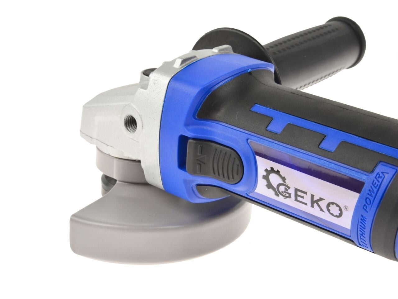 Polizor unghiular, 115mm, Geko + 2 acumulatori 18V Li-ion 4.0 Ah + incarcator