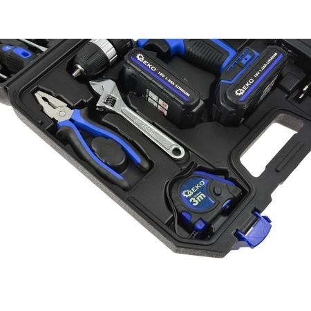 Surubelnita electrica cu acumulator 18V + 46 accesorii, Geko G80651