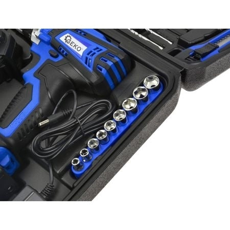 Surubelnita electrica cu acumulator 18V + 46 accesorii, Geko G80651