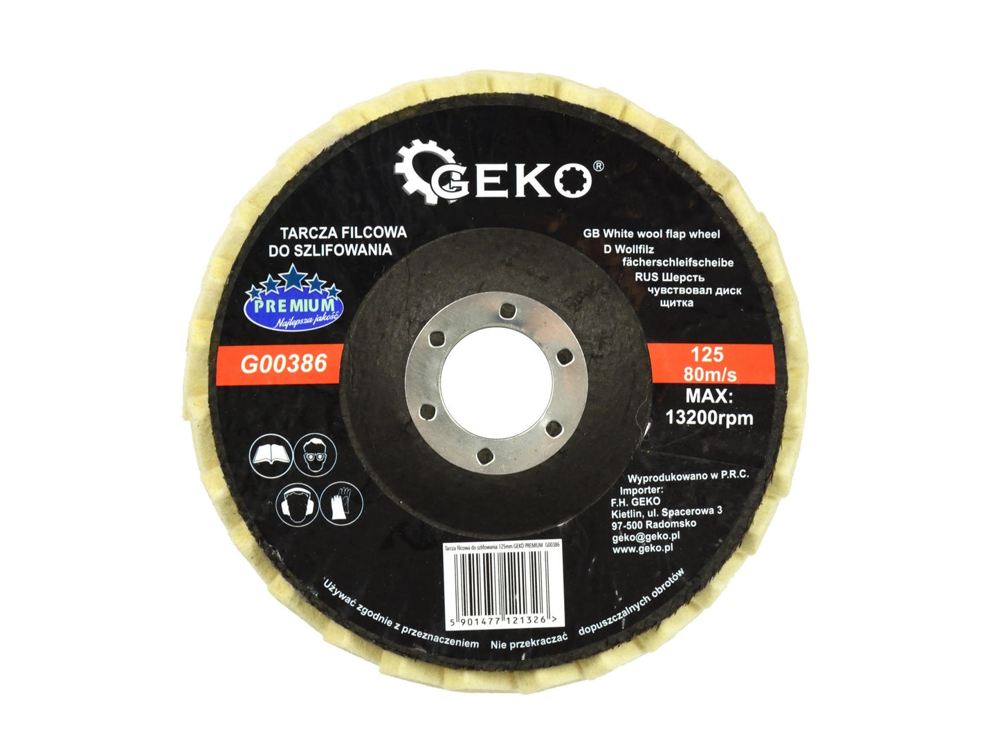 Disc pentru lustruire 125 mm, Geko Premium G00386