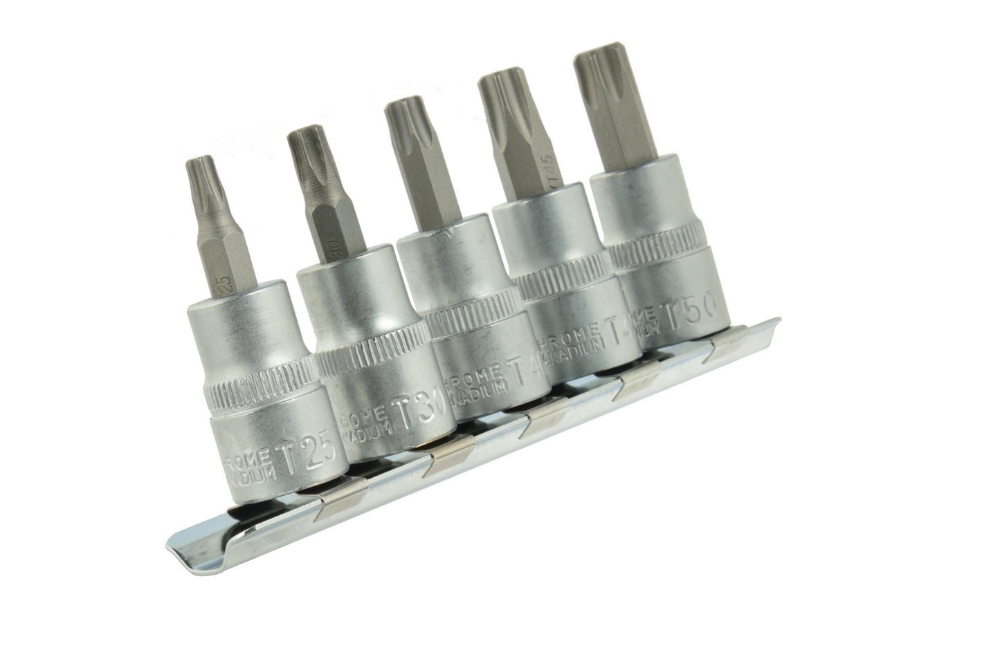 Set chei torx 5 piese, T25-50 3/8", Geko G13560