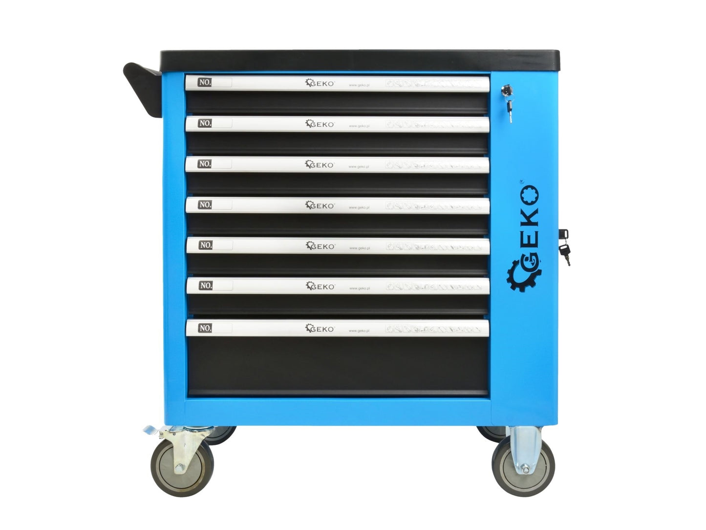 Dulap atelier cu accesorii 243 elemente, 7 sertare, Geko G10833