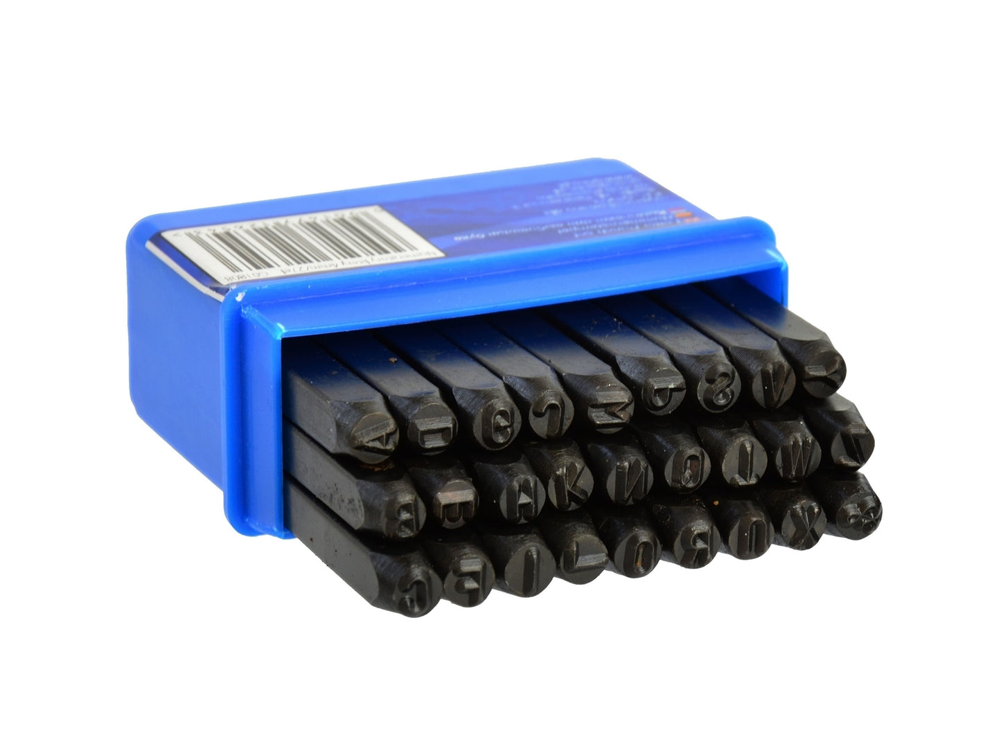 Poansoane cu litere 4mm, 27 bucati, Geko G01808