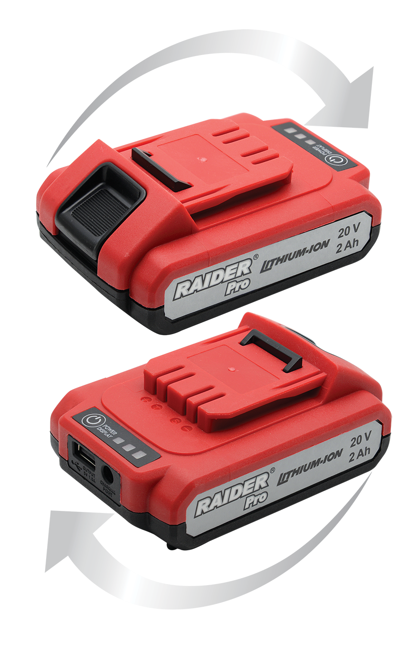 Bormasina cu acumulator Li-Ion 20V 58Nm, adaptor 90° RDP-CDL21, Raider 030207