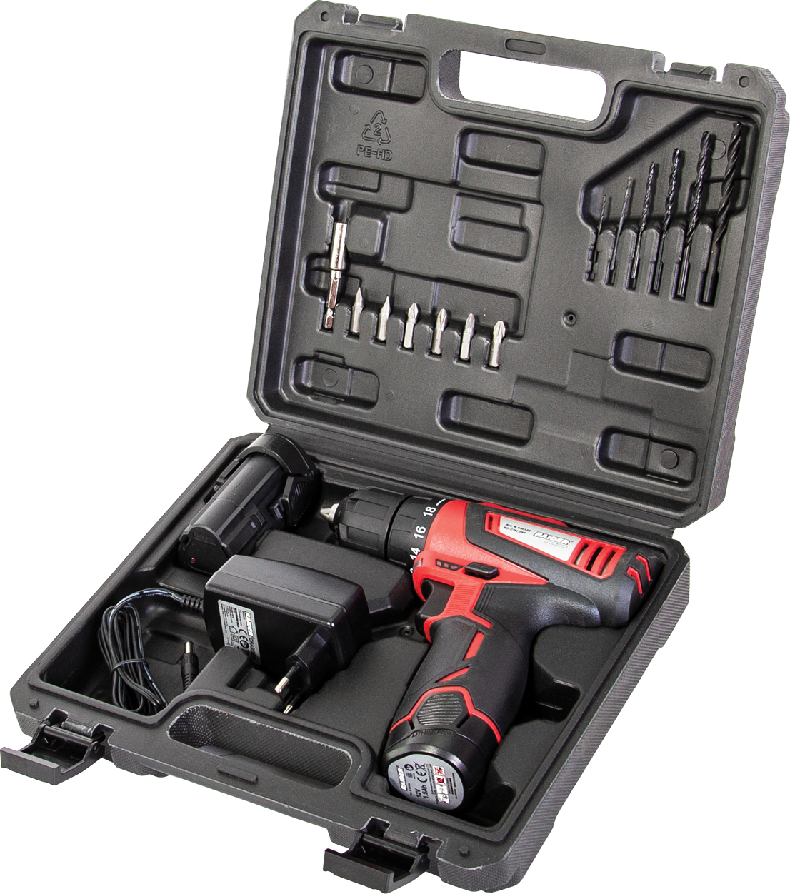 Bormasina cu acumulator RD-CDL09L Li-ion 12V 1300mAh 20Nm, Raider 030125