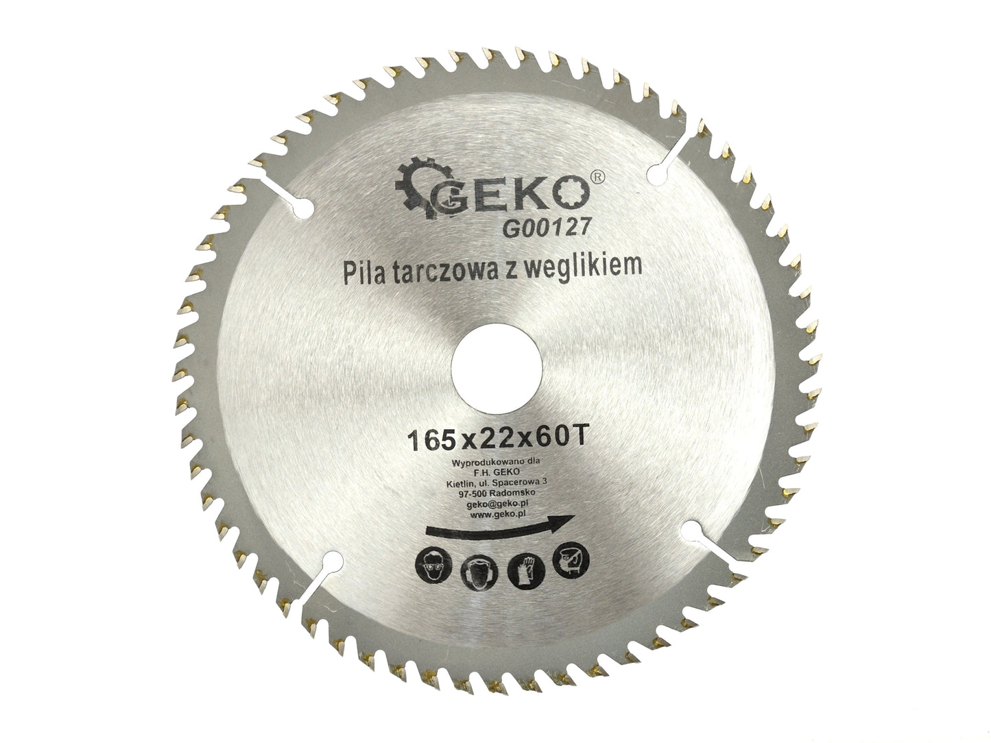 Disc circular pentru lemn 160x22x60T, Geko G00127