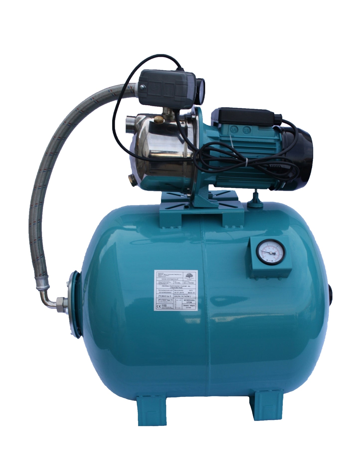 Hidrofor Omnigena JY 1000/80 rezervor 80 Litri cu manometru, 1.1 kW, OM5002/80M