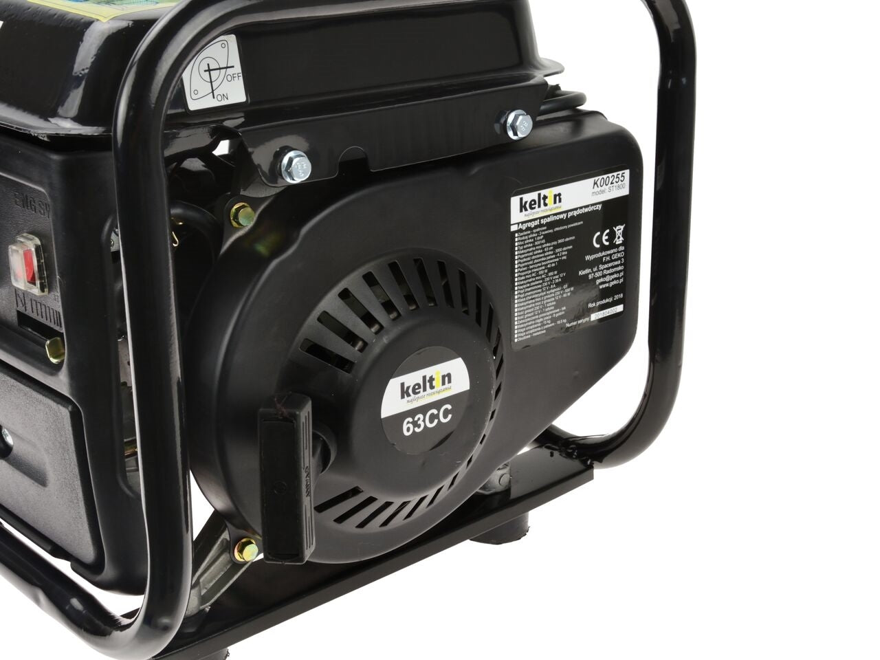 Generator electric, 1.6KM, 950W,2 timpi, racire cu aer, 1.6 cp, 3600 rpm, 230V si 12V, Keltin, K00255
