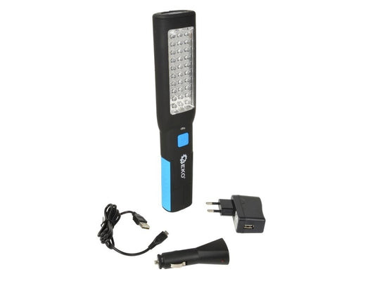 Lanterna pentru atelier, 30 + 7LED 1800mah 230V/2V, Geko G15107