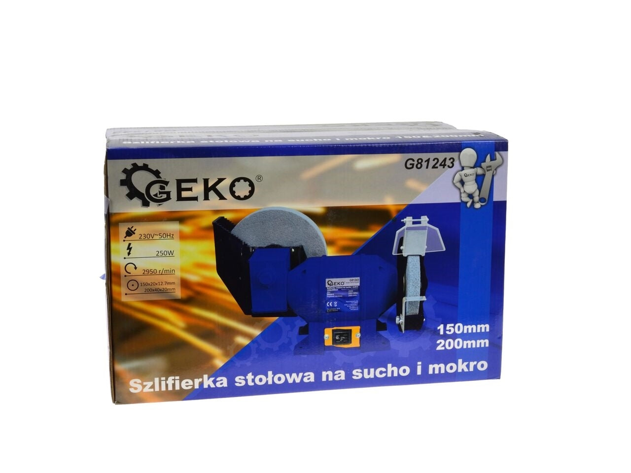 Polizor de banc 150 - 200mm, Geko G81243