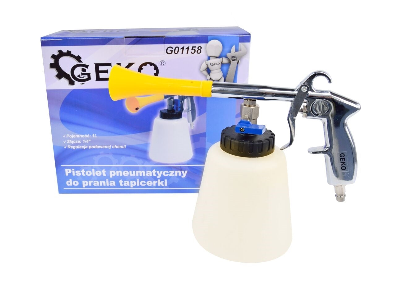 Pistol pneumatic pentru tapiterie 8bar 50°C 1/4", Geko G01158