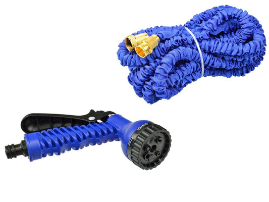 Furtun extensibil cu pistol+conectori metalici 7,5m-22,5m, GEKO G70062