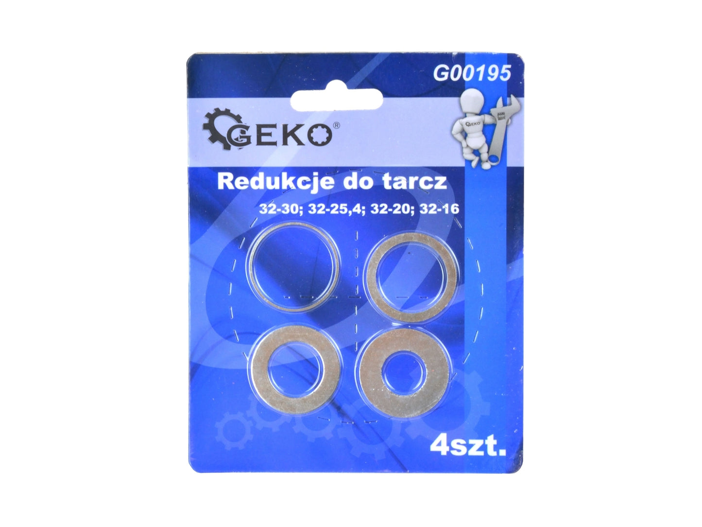 Set 4 reductoare pentru discuri cu o gaura de 32 mm, Geko G00195