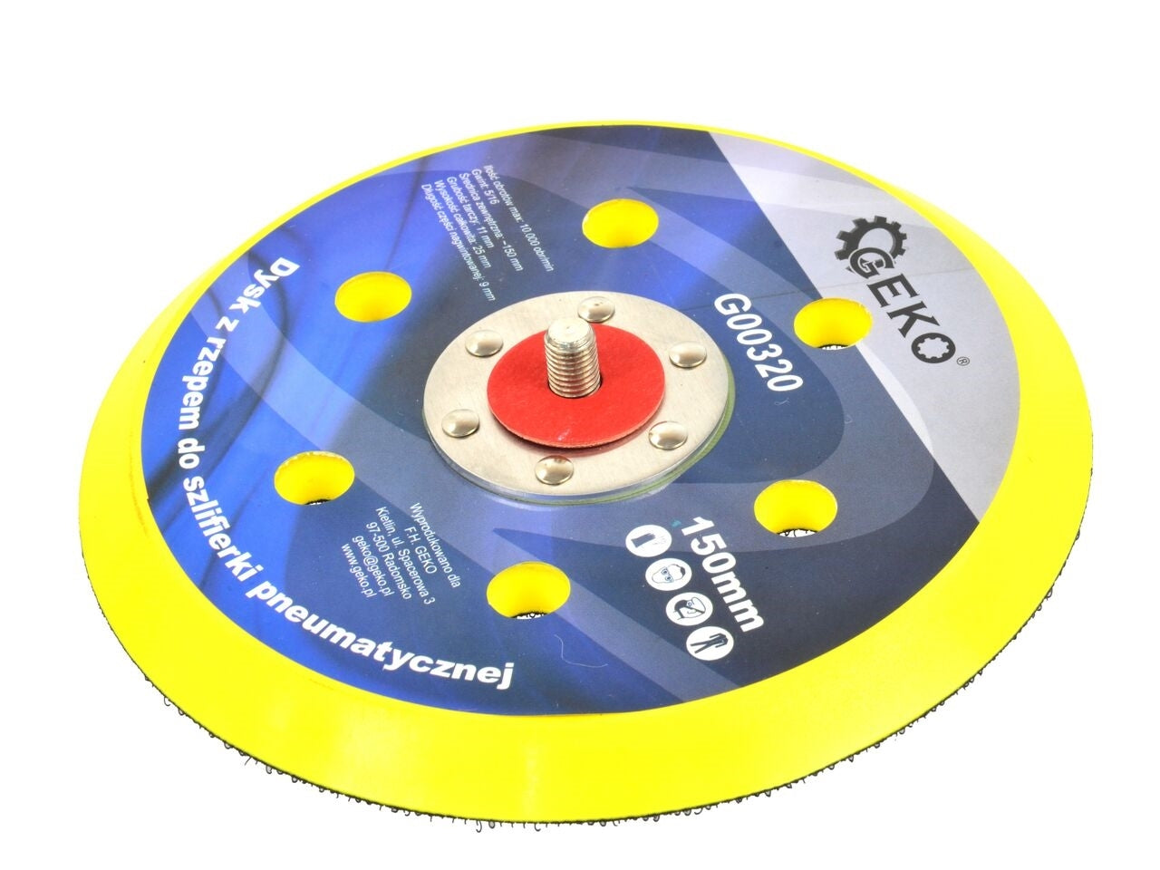 Disc Velcro 150 mm pentru polizor, Geko G00320