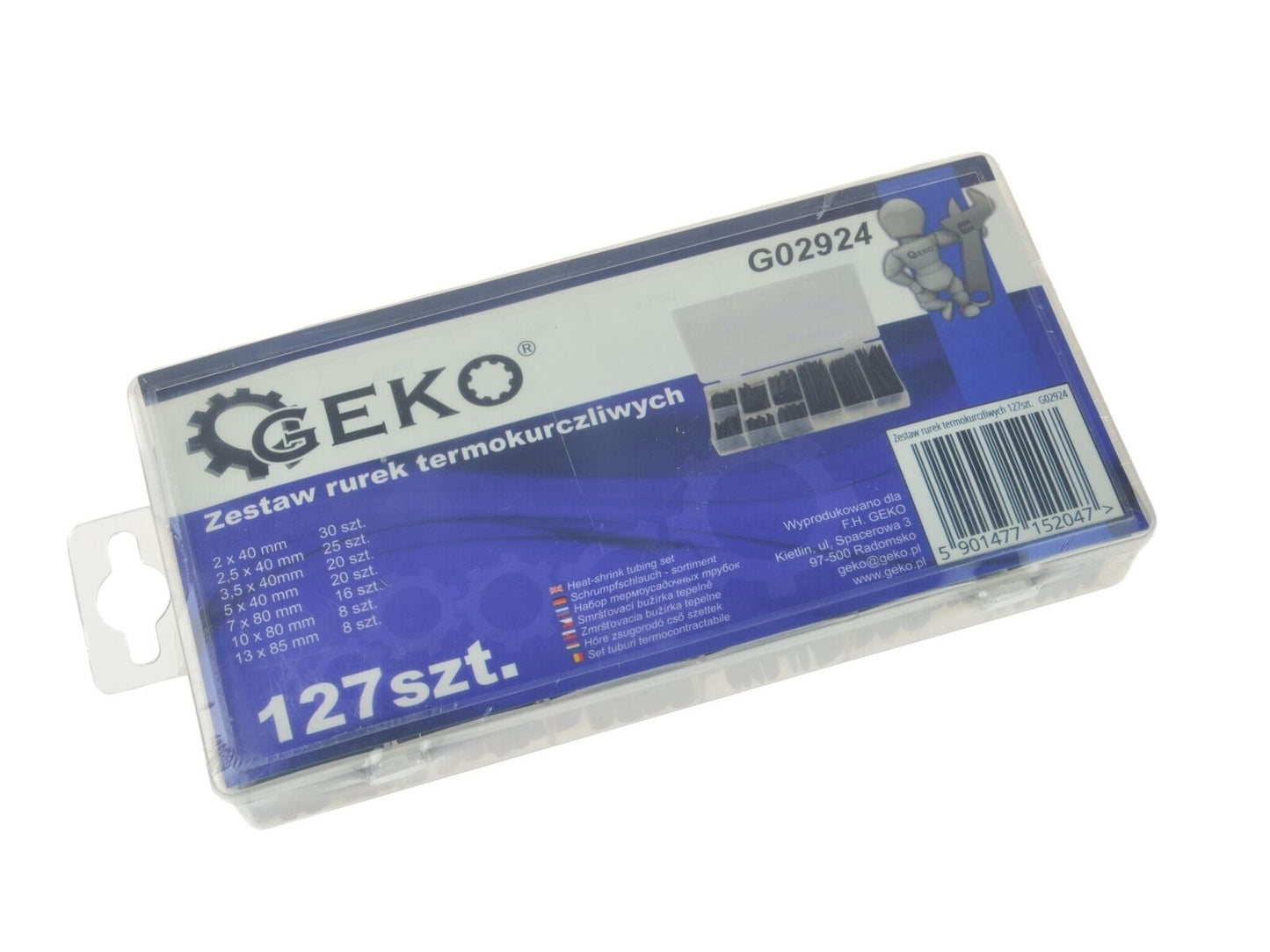Set tuburi termocontractabile 127 piese, Geko G02924