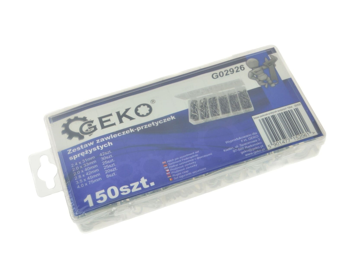 Set 150 știfturi profesionale, Geko G02926