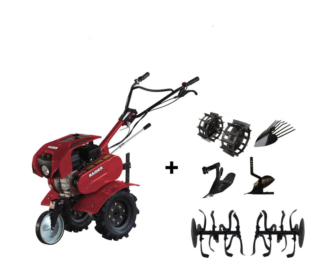 Motocultor 7cp, 2+1 viteze cu accesorii si far RD-T07, Raider 095112