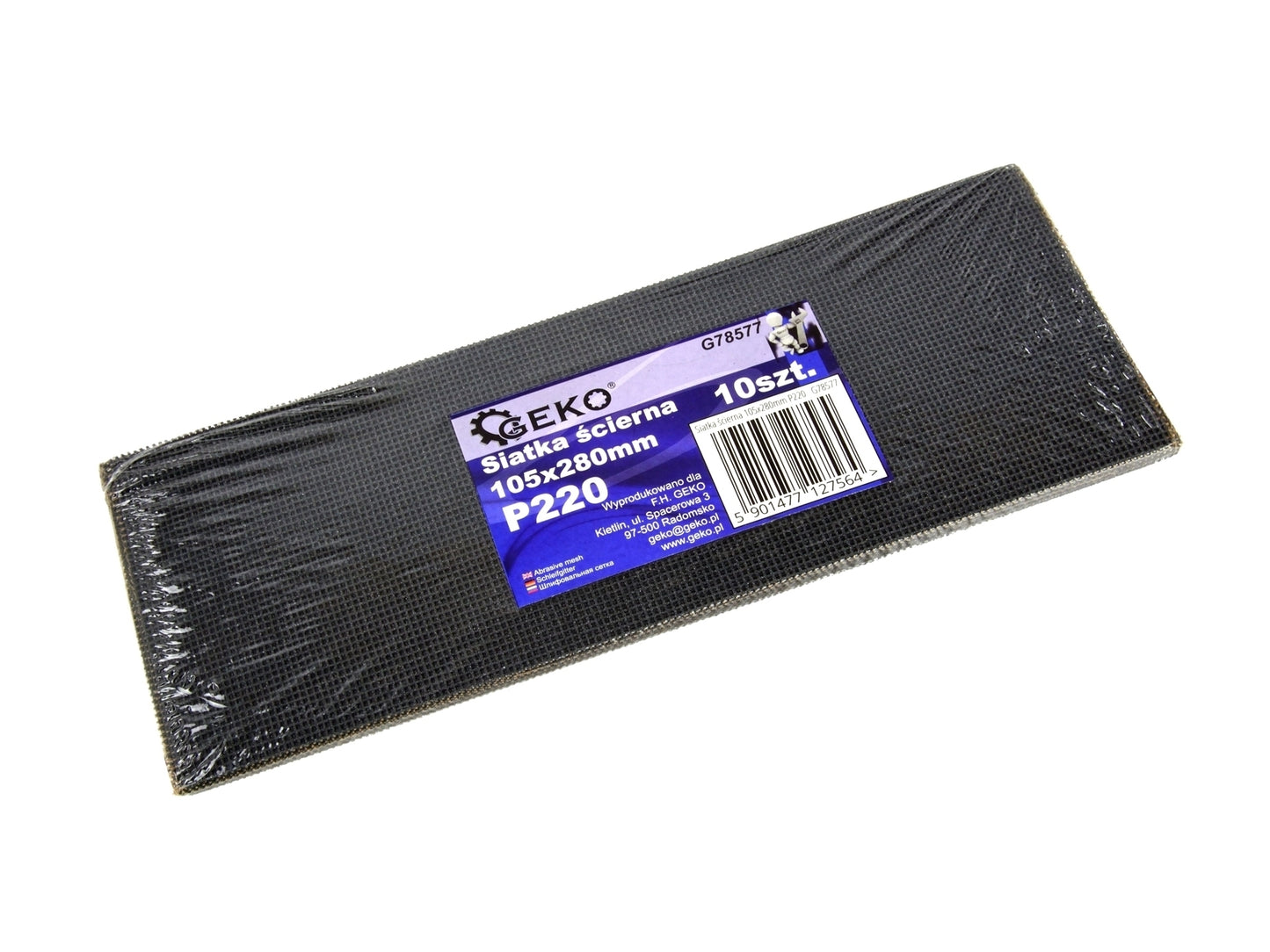 Set 10 bucati plasa abraziva 105 x 280mm P220, Geko G78577