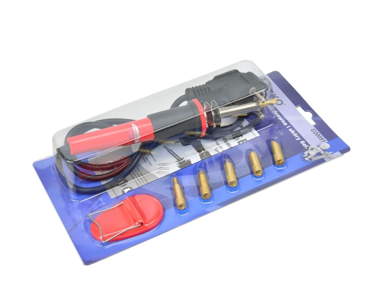 Set aparat pirogravat 6 piese 30W 275°C, GEKO G20051