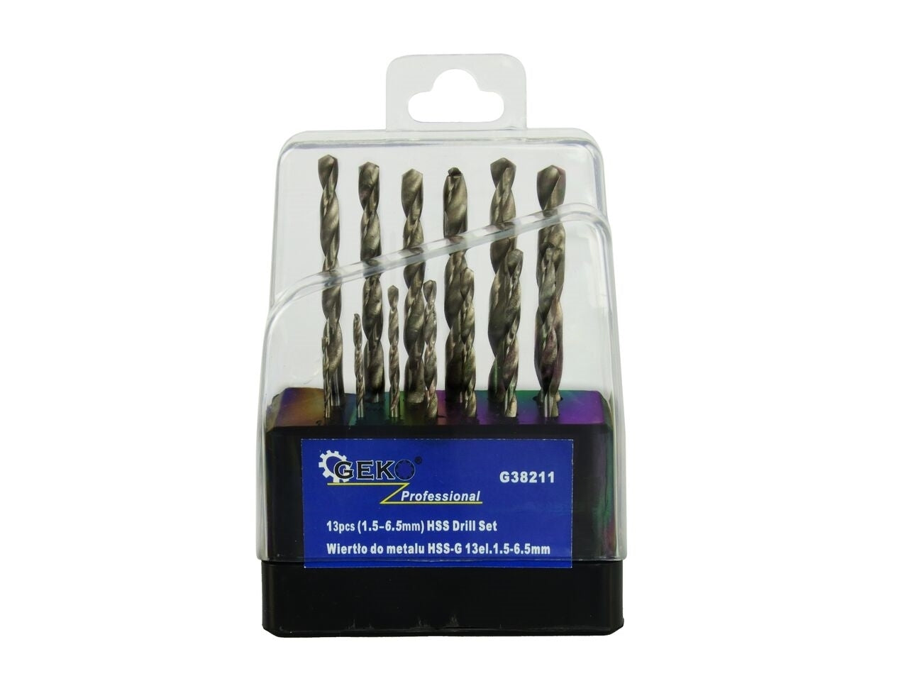 Set burghie HSS pentru metal 1.5-6.5 / 13 piese, Geko G38211