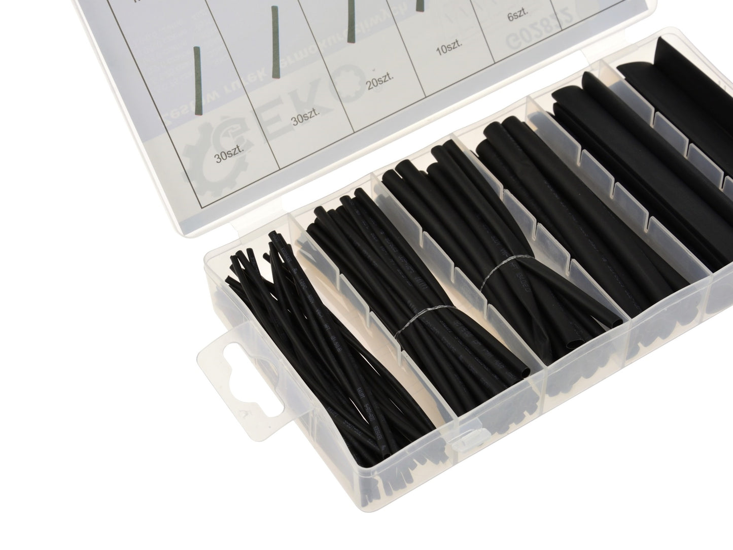 Set de tuburi termocontractabile, 100 bucati, GEKO G02822
