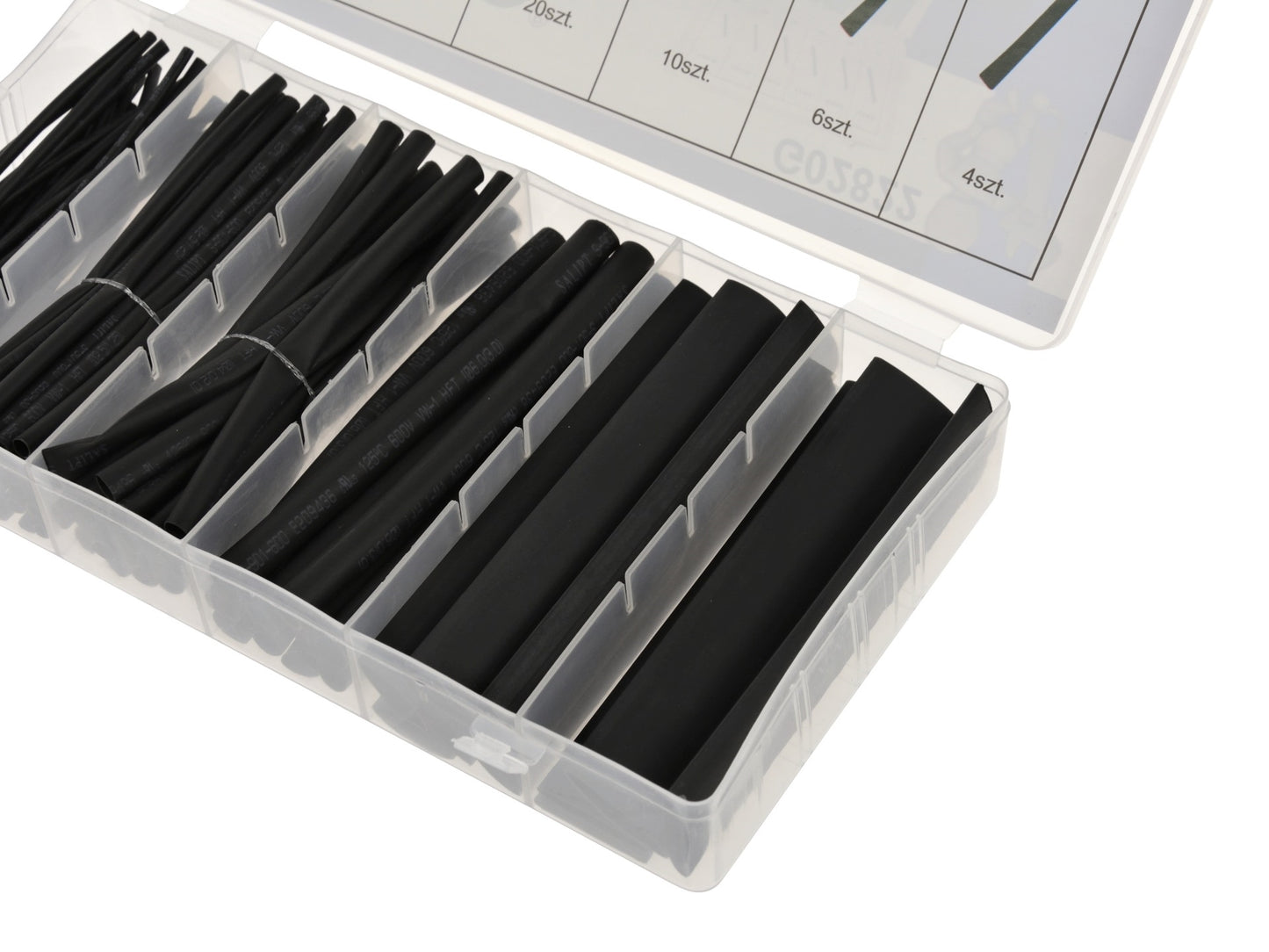 Set de tuburi termocontractabile, 100 bucati, GEKO G02822