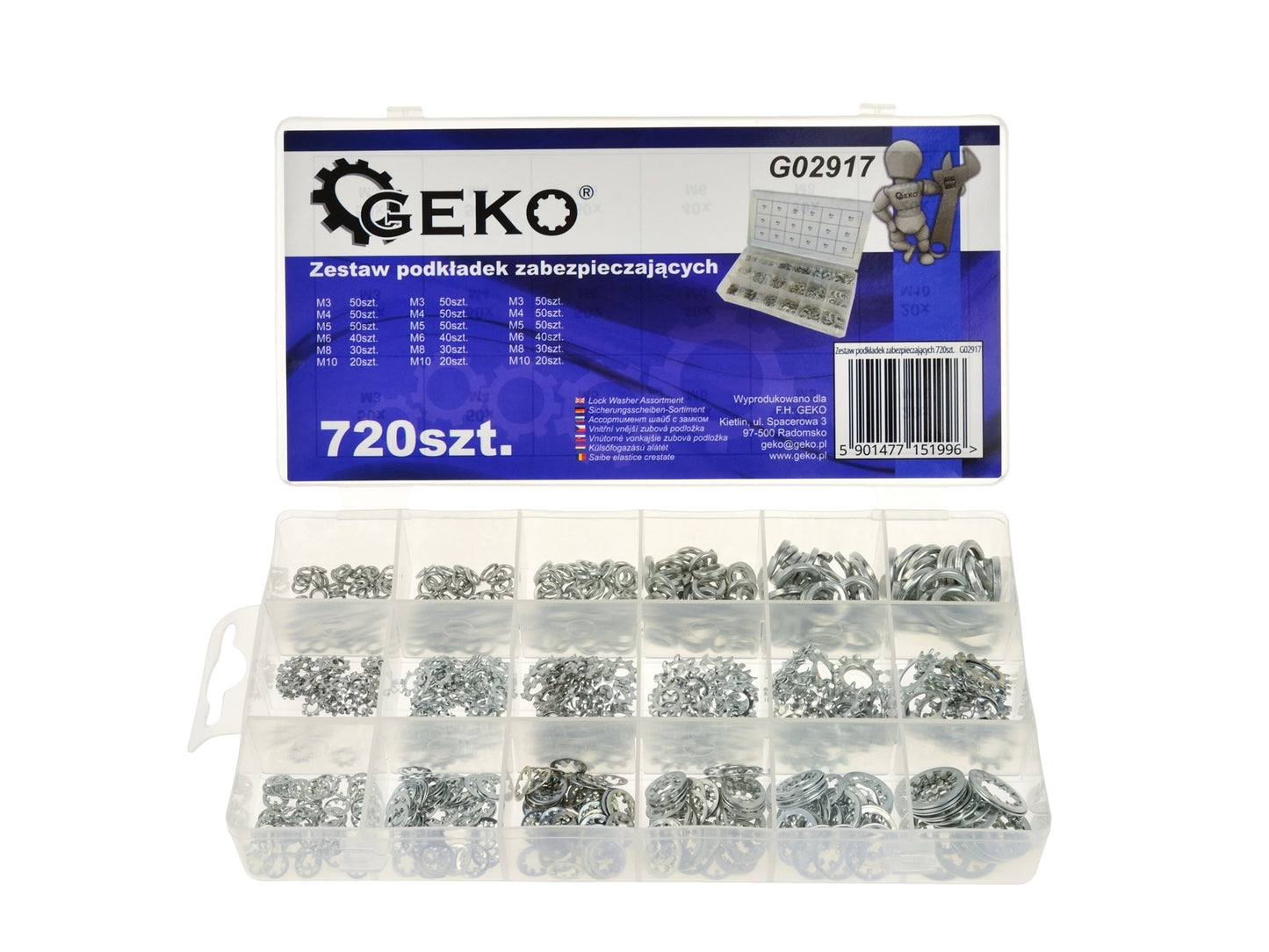 Set 720 șaibe de fixare, GEKO G02917