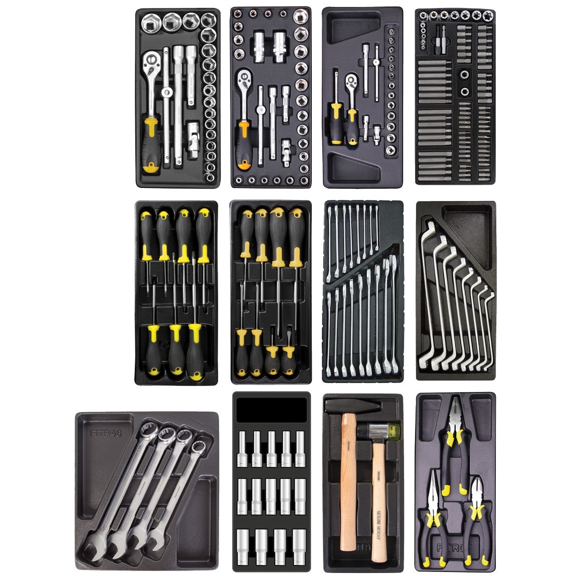 Dulap de scule cu 7 sertare echipat 220 piese, Topmaster 464102