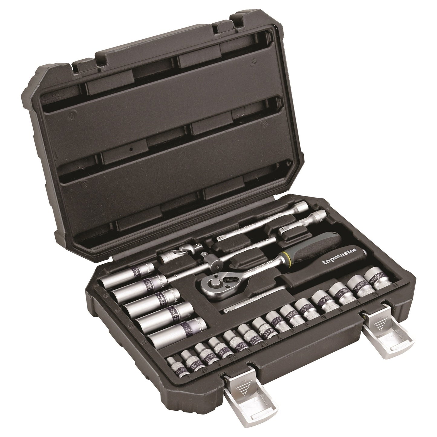 Trusa 25 tubulare 1/4" 4-14mm, Topmaster 339106