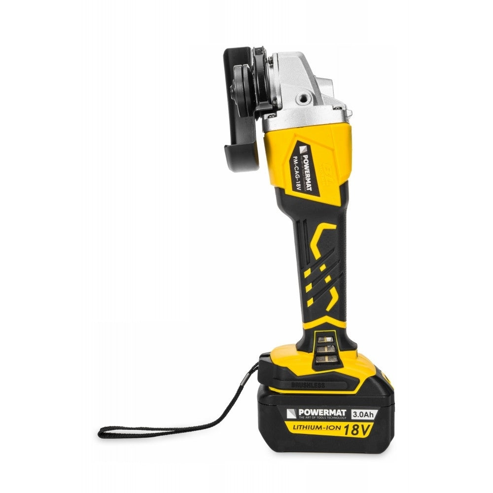 Polizor unghiular cu 2 acumulatori 125mm, Powermat PM-CAG-18V