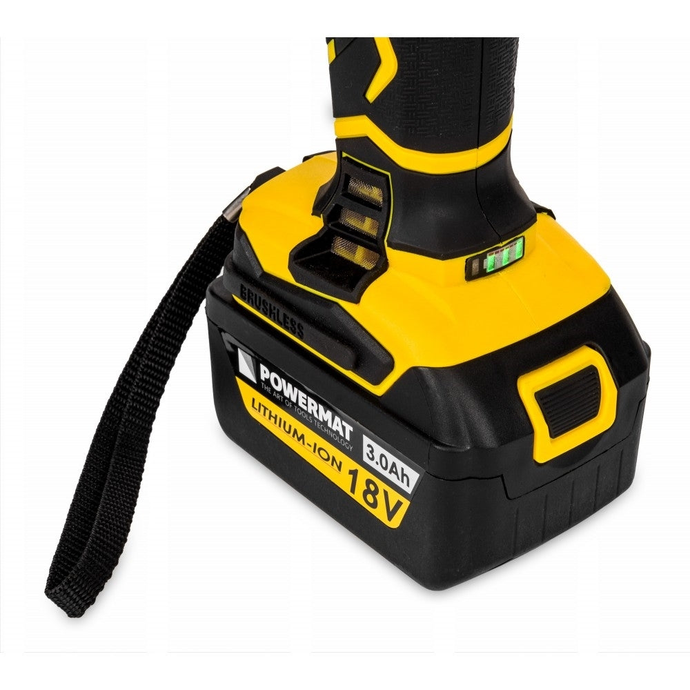 Polizor unghiular cu 2 acumulatori 125mm, Powermat PM-CAG-18V