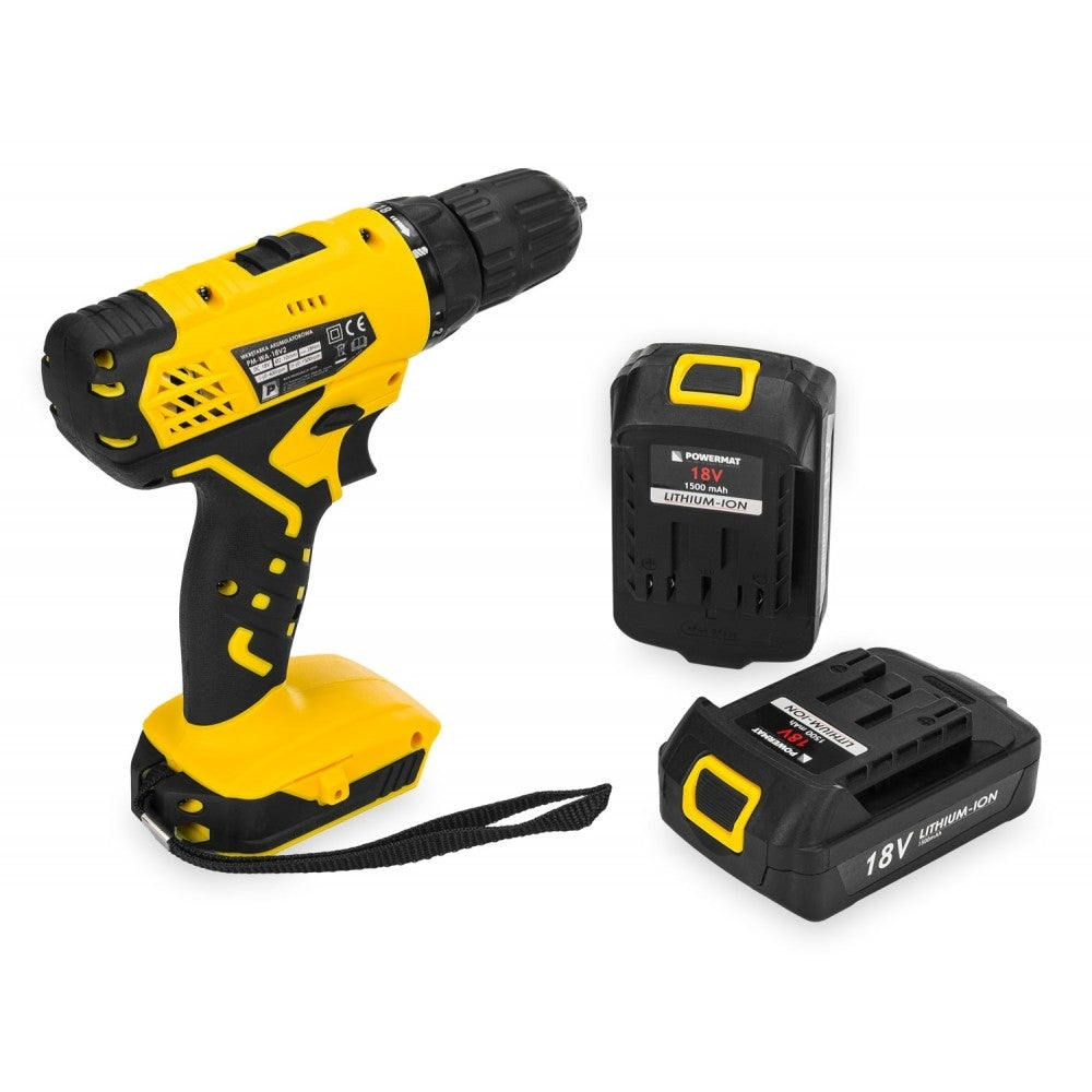Bormasina cu 2 acumulatori, Powermat PM-WA-18V2