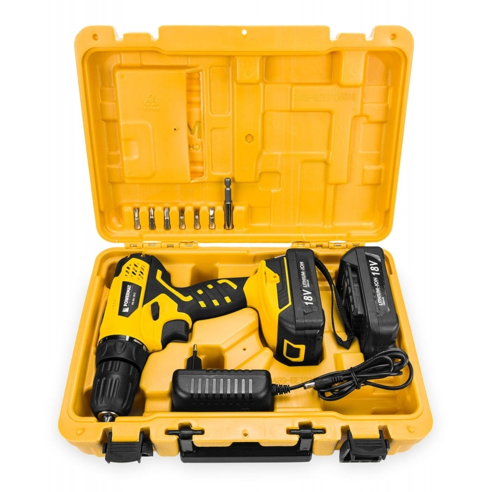 Bormasina cu 2 acumulatori, Powermat PM-WA-18V2