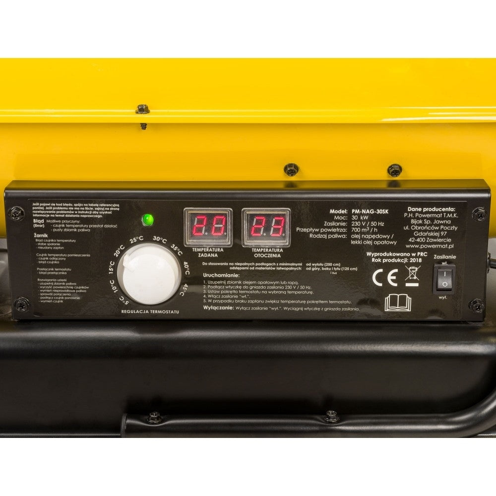 Încălzitor industrial 30kW + ecran LCD, Powermat PM-NAG-30SK