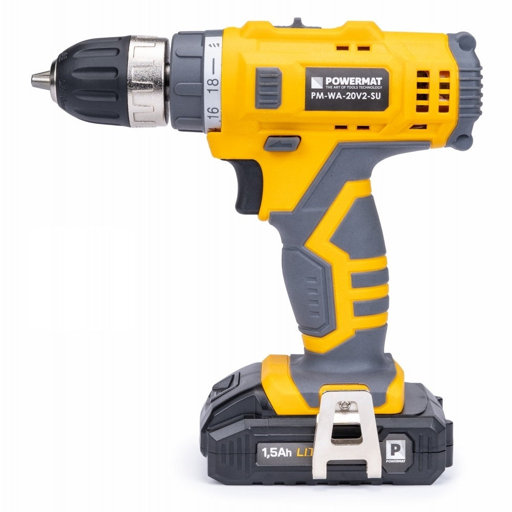 Set bormasina cu acumulator 100 bucati, Powermat PM-WA-20V2-SU