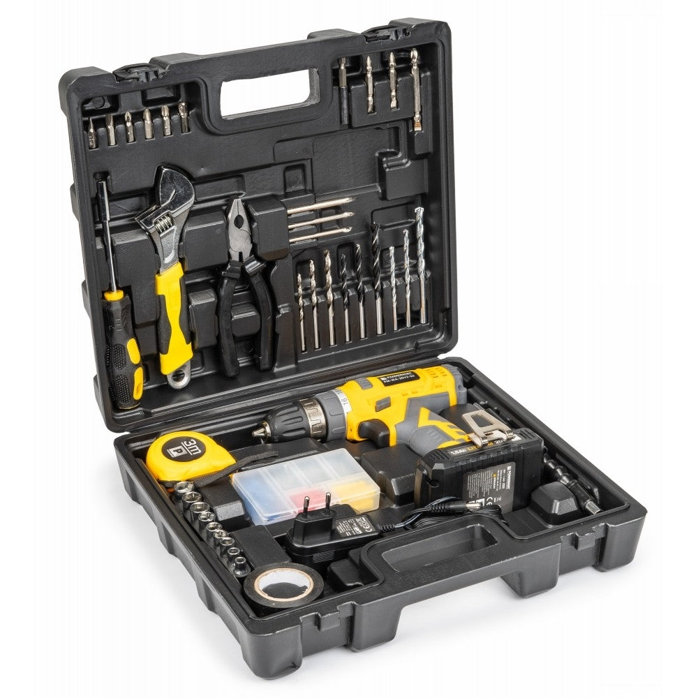 Set bormasina cu acumulator 100 bucati, Powermat PM-WA-20V2-SU