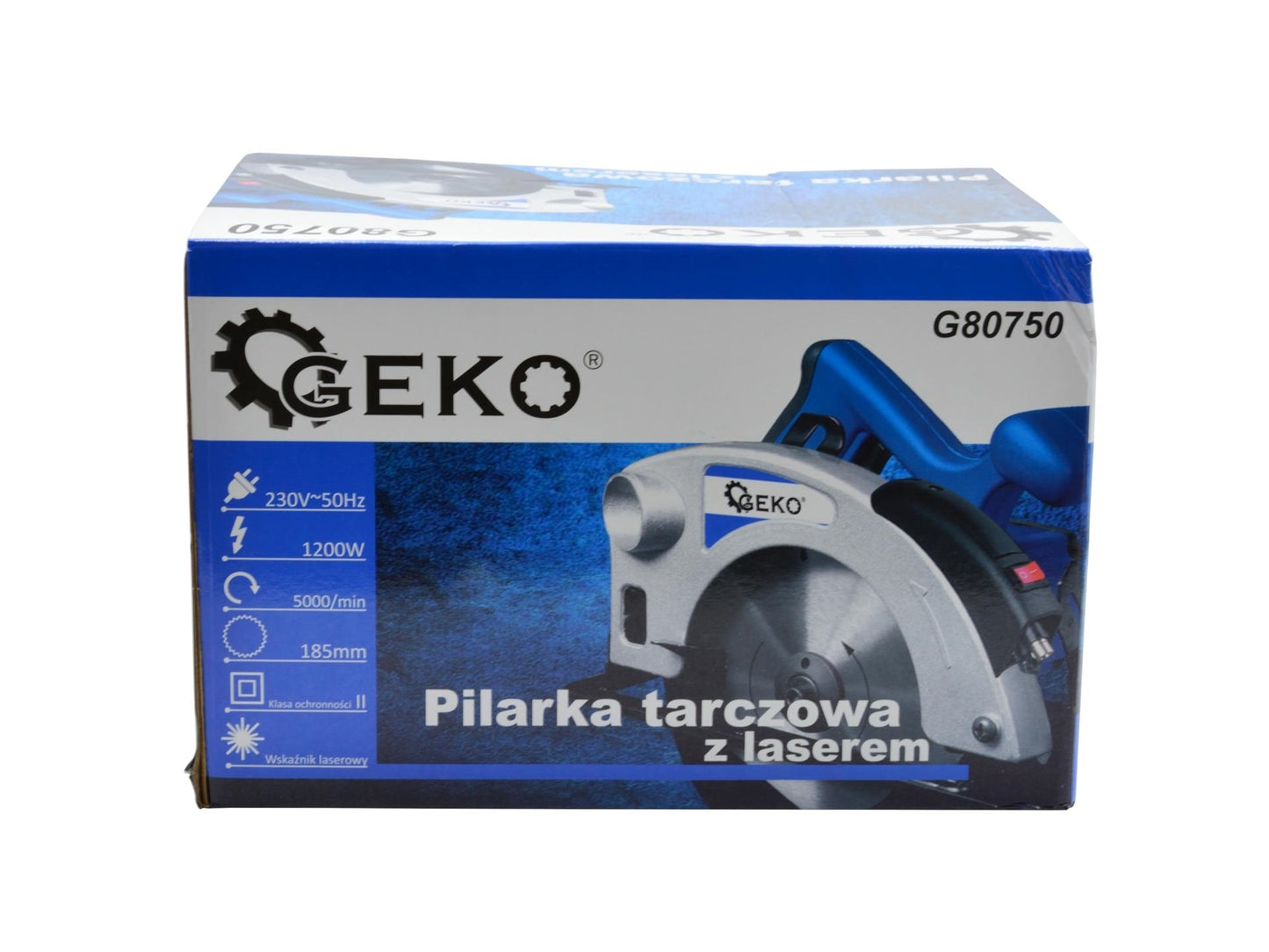 Fierastrau circular de mana 185mm cu laser 1200W, Geko G80750