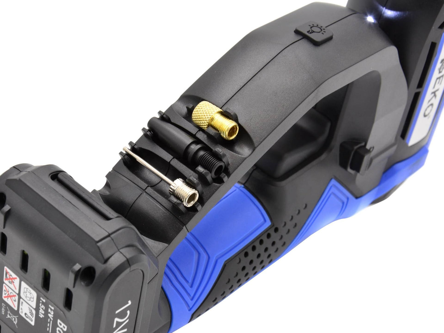 Compresor wireless cu baterii 12V LCD 150PSI, GEKO G80652