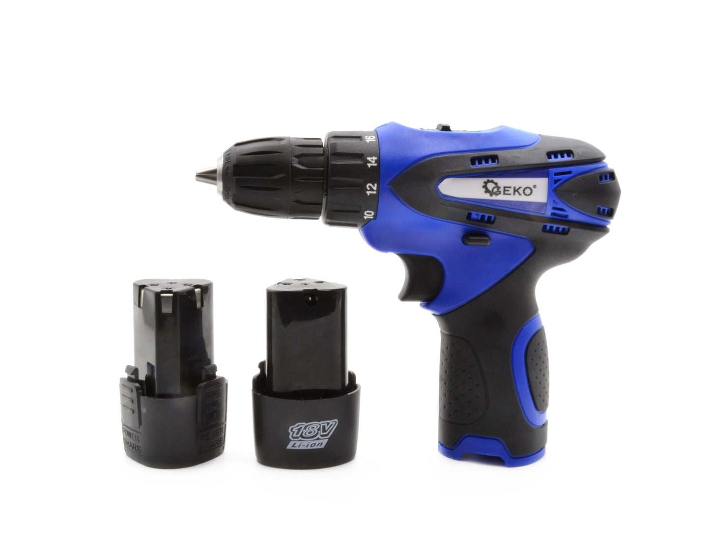 Masina de gaurit 18V Li-Ion 2xAKU, GEKO G80653