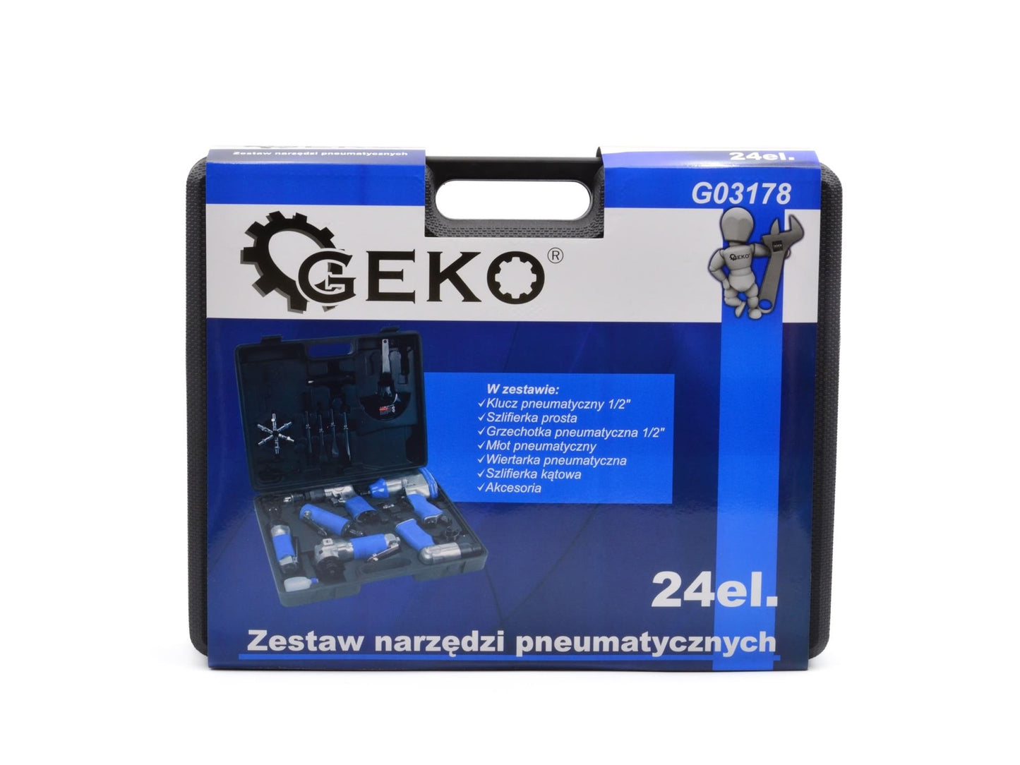 Set de 24 de unelte pneumatice, GEKO G03178