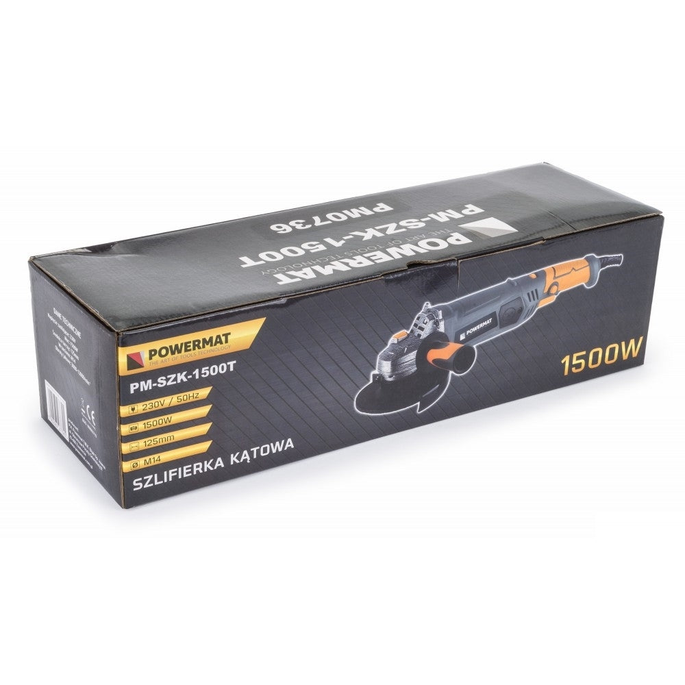 Polizor unghiular 125mm 1500W, Powermat PM-SZK-1500T