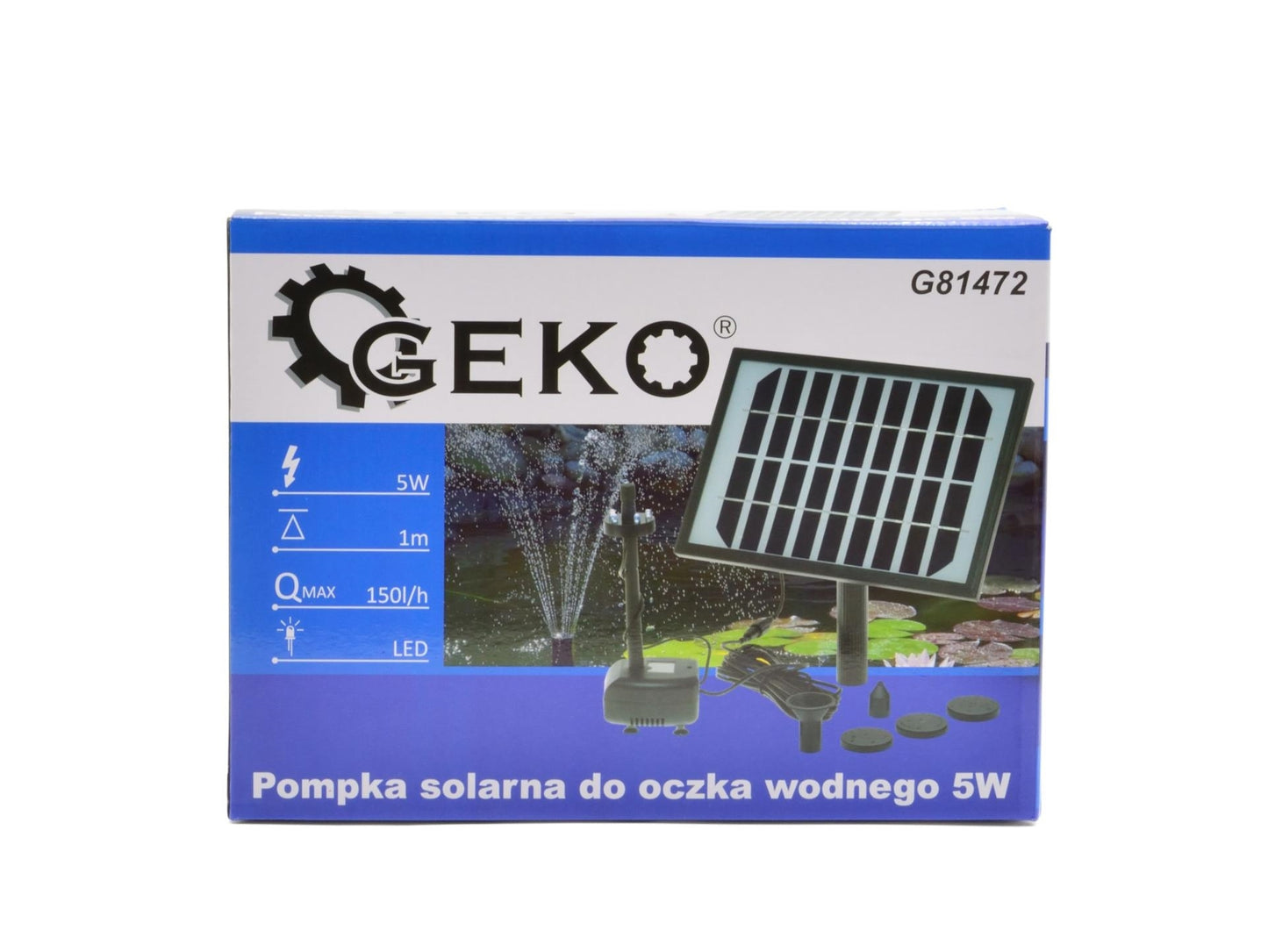 Pompa solara pentru iaz de 5W, GEKO G81472