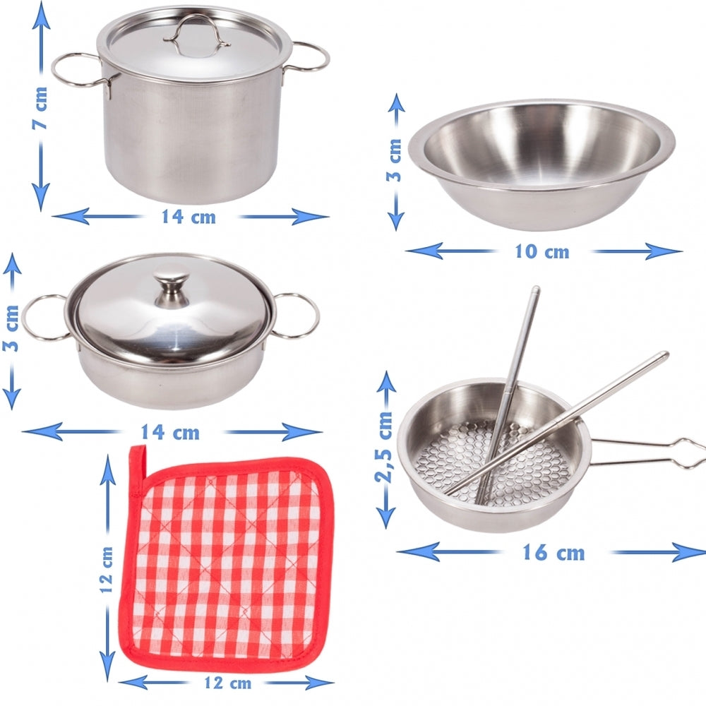 Set de vase metalice 12 piese, Malplay 107733