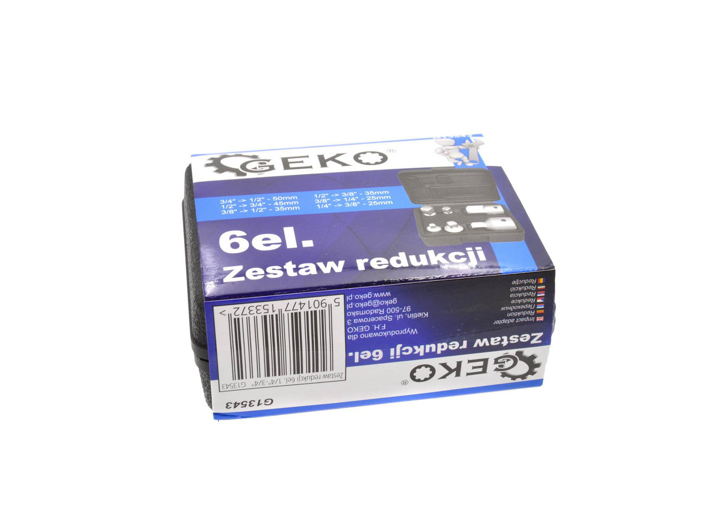 Set 6 adaptoare 1/4" - 3/4" CRV, GEKO G13543